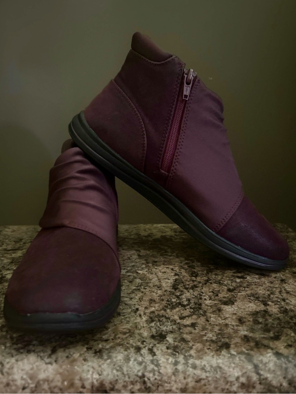 Clarks Women's Ankle Booties in Burgundy